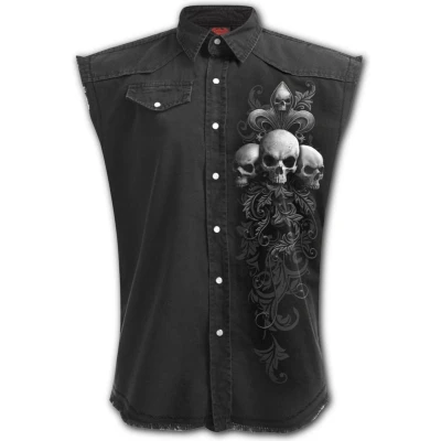 Afbeelding van Spiral Mouwloos werkshirt XL SKULL SCROLL Zwart