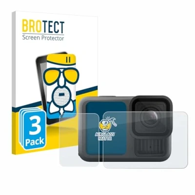 Afbeelding van BROTECT Antireflecterende Glas Screen Protector Mat voor GoPro Hero 13 Black (3 Stuks) Schermbeschermer [Beschermglas Folie niet Gehard Glas]