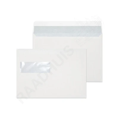 Afbeelding van Raadhuis dienstenvelop 162x229 C5 venster links wit met plakstrip 25 stuks RD 202560