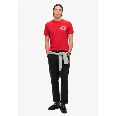 Afbeelding van Superdry Graphic Tshirt print, Heren, Maat: Medium, Ferra red marl