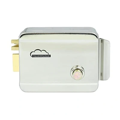 Afbeelding van Elektrische velgvergrendeling SilverCloud YR300 Rechtshandig, 12 V, Normal Close Fail Secure, roestvrij staal, ontgrendelknop, compatibel met toegangscontrolesystemen