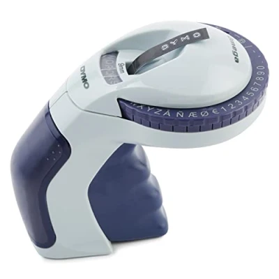 Afbeelding van DYMO Etikettenmaker voor reliëfdruk met 3 labeltapes Omega labelmaker starterkit klein, ergonomisch ontwerp klikwiel thuis, doe het zelf en handwerk (, ña, Å Ø)