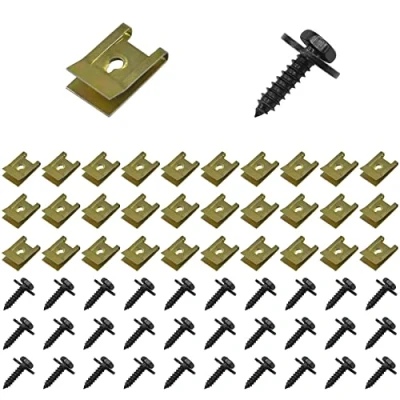 Afbeelding van 60 STKS Auto Schroef Tabs, U Type Body Panel Clips, Onderbak Schroeven, Fender Schroeven