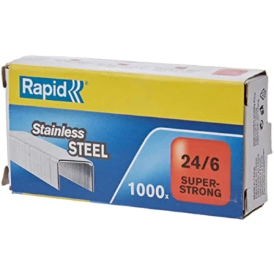 Afbeelding van Nieten Rapid 24/6 RVS superstrong 1000 stuks