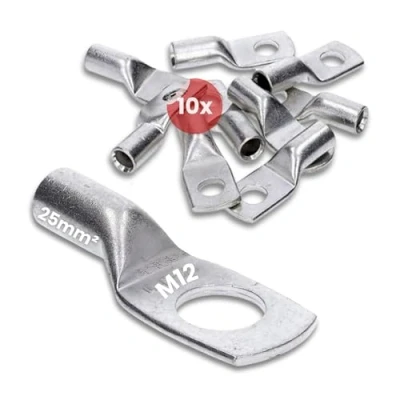 Afbeelding van 10 stuks Kalitec HR25 12 standaard buiskabelschoenen 25mm² M12 I zonder kijkgat Made in Germany
