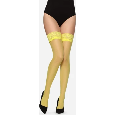 Afbeelding van Merry Style Dames Hold Up Kousen 20 Denier Licht glanzend Elastisch Polyamide MS GB 209 Canarino M L