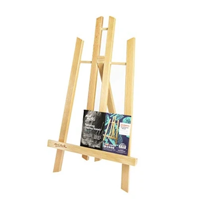 Afbeelding van Mont Marte kleine Tafelezel van Beukenhout Medium Compacte Ezel Ideale Houten om doek en spanraam tot 40 cm te presenteren Perfect voor Evenementen