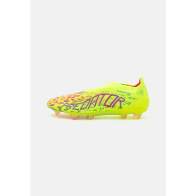 Afbeelding van adidas Performance Predator Elite Laceless FIRM Ground Voetbalschoenen met kunststof noppen, Heren, Maat: 39 1/3, Lucid lemon/lucid pink/blue fusion