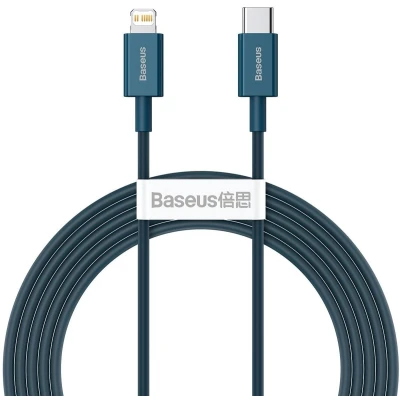 Afbeelding van Baseus Superior Series USB C naar Apple Lightning PD 20W 2 Meter Blauw