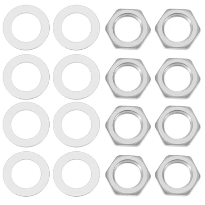 Afbeelding van LT Easiyl 20 x Gitaarpotentiometers Accessoires Gitaar Bas Behuizing Gitaarmoeren Zeskantmoeren en sluitringen Zinklegering voor 24 mm Grote Metrische potentiometers Metrisch M8