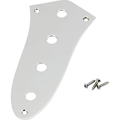 Afbeelding van Fender Control Plate Jazz bas 4 Hole Chrome Basgitaaronderdeel