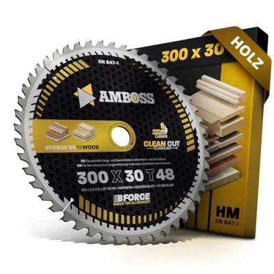 Afbeelding van HM cirkelzaagblad 300x30 Z48 wisseltand voor hout Allround. AMBOSS WERKZEUGE® zaagblad 300 mm comp. Dewalt 1370 Scheppach KSE300(export). TKU.TS4000 en nog veel meer