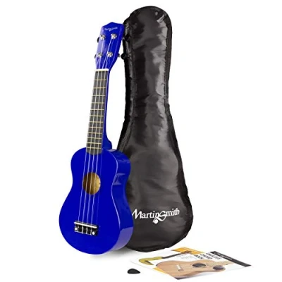 Afbeelding van Martin Smith UK 212 BL Ukelele Met Tas Blauw Design