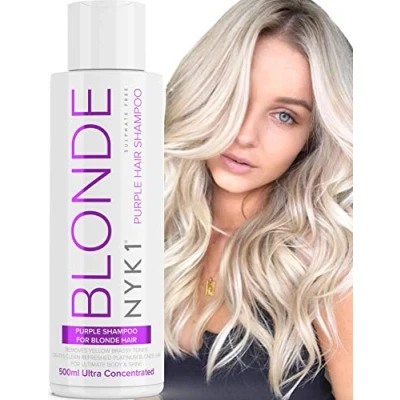 Afbeelding van Paarse Shampoo Voor Blond Haar (500ml) Sulfaatvrije Zilvershampoo Haar/Grijs Haar/Gebleekt Blauwe Toner Platinablond Anti Geel