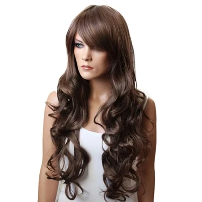 Afbeelding van CAISHA Pruik Volumineus Lang Haar Cosplay Theatershow Golvend Bruin Mix FP708a