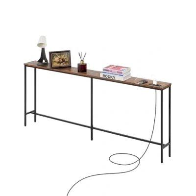 Afbeelding van VEVOR Smalle Consoletafel Entreetafel Stopcontacten Woonkamer Hal 180cm