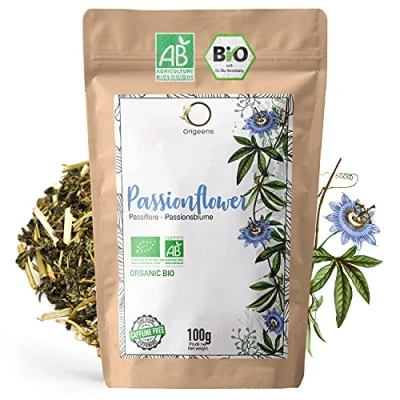 Afbeelding van ORIGEENS Passiebloem Kruidenthee BIO 100g Slaap en Sereniteit