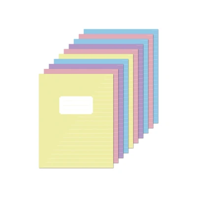 Afbeelding van Schrift Kangaro A5 lijn pastel assorti kleuren pak a 10 stuks