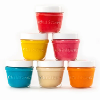 Afbeelding van ChildGen Play Dough 6 pack multicolor start pakket niet giftige speelklei 100% natuurlijk boetseerklei klei