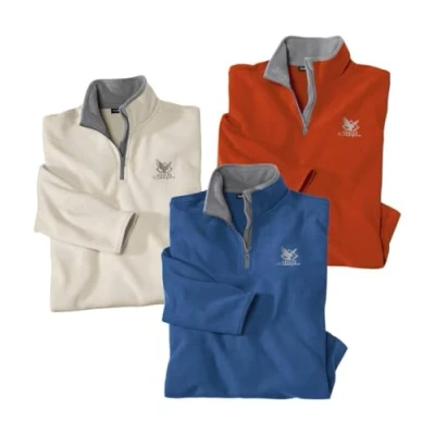 Afbeelding van ATLAS FOR MEN Set van 3 Mountain Microfleece Truien 3XL