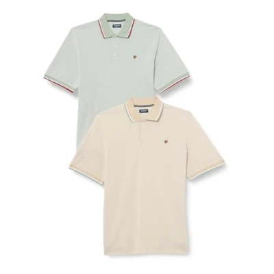 Afbeelding van Jack &amp; Jones Jprbluwin Polo Ss 2Pk Mp, beige, L
