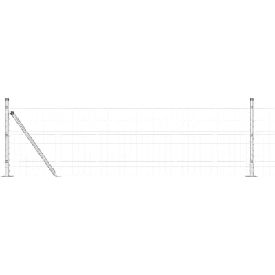 Afbeelding van vidaXL Euro Fence met 7 flanged posts 0.6x10 m gegalvaniseerd staal