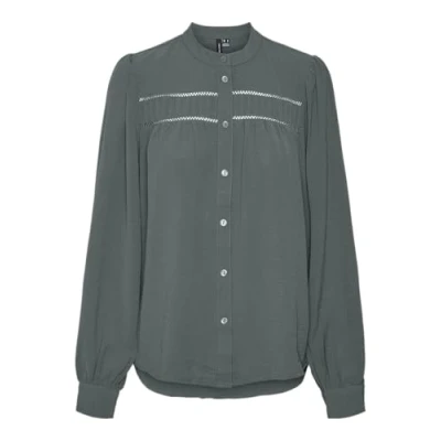 Afbeelding van Vero Moda Vmemma Overhemdblouse, Dames, Maat: Large, Balsam green