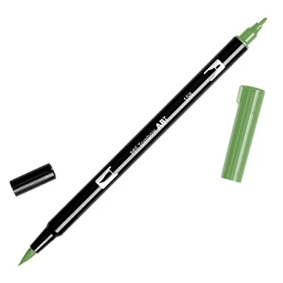 Afbeelding van Tombow ABT dubbele brushpen dark olive 158