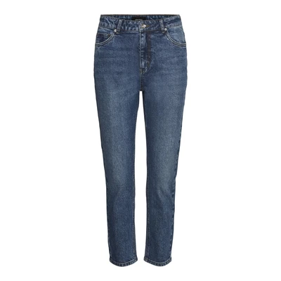 Afbeelding van Vero Moda Linda Straight leg jeans, Dames, Maat: 28x32, Medium blue denim
