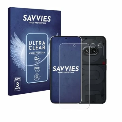 Afbeelding van Savvies Screenprotector voor Nothing Phone (2a) (Voor+Camera) Folie Beschermfolie transparant (6 Stuks)