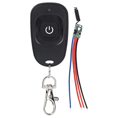 Afbeelding van Mini Afstandsbediening Relais, DC3.5V DC12V Relais Schakelaar 433MHz 3A Leren Draadloze RF Zender Ontvanger voor LED Licht DIY Speelgoed