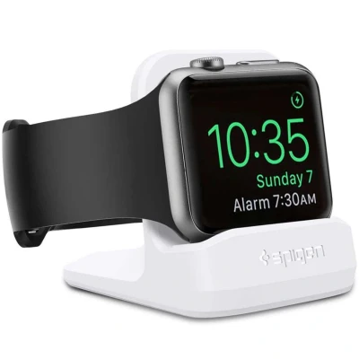 Afbeelding van Apple Watch Night Stand van Spigen Wit Kunststof