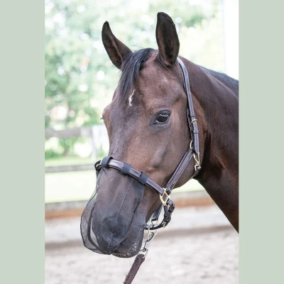 Afbeelding van Harrys Horse neus/pollen net zwart maat:pony