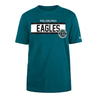 Afbeelding van PHILADELPHIA EAGLES New Era Cap NFL Regular T Shirt Hoge Dichtheid Inkt Zeefdruk Voorkant Grafisch Originele Team Kleur Unisex Donkergroen