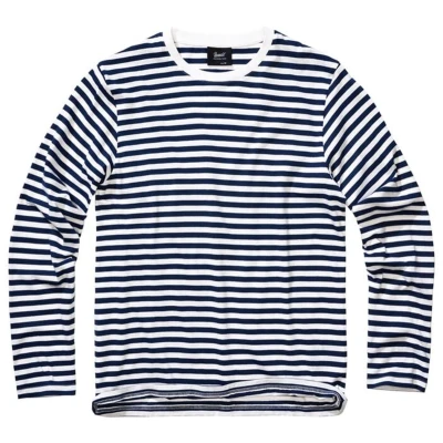Afbeelding van Brandit Stripe Jersey Shirt met lange mouwen, wit blauw, afmeting 2XL voor man