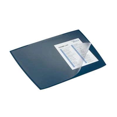 Afbeelding van Durable bureauonderlegger ARTWORK 590x470 mm, met transparante afdekking PP, donkerblauw, 722107