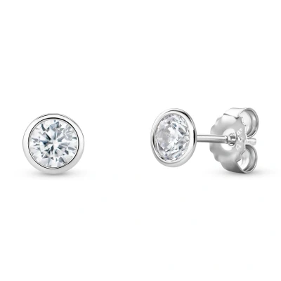 Afbeelding van Miore Zilveren Oorbellen Knopjes met Zirkonen Dames 925 Sterling Zilver Cubic Zirconia 1.8 karaat Allergeenvrij Studs Handgemaakte Hoogwaardige Sieraden