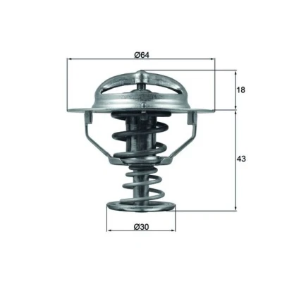 Afbeelding van Thermostaat, koelvloeistof MAHLE TX 114 82D