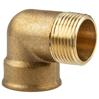 Afbeelding van tecuro messing hoek 90 blank binnen x buitendraad 1 inch