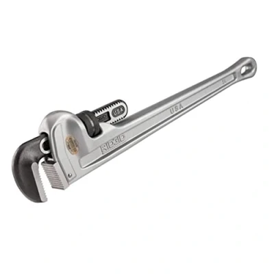 Afbeelding van RIDGID Model 824 Aluminium Rechte Pijptang, 24 inch Loodgieterstang (31105),Zilver