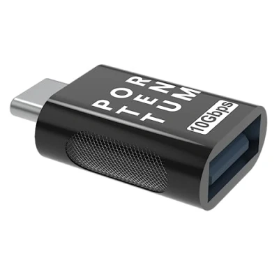 Afbeelding van PORTENTUM USB C naar adapter 3.0 (3.1) met 10 Gb snelheid, premium zinkbehuizing hoge hittebestendigheid type een gewicht van slechts 5 gram