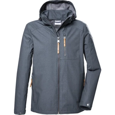 Afbeelding van G.I.G.A. DX Heren Softshelljack met afritsbare capuchon/outdoorjack GS 7 MN SFTSHLL JCKT, smoke blue, 4XL, 41491 000