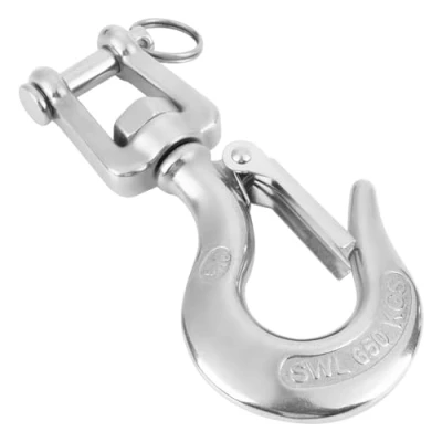 Afbeelding van Swivel Cargo Hook 304 RVS Hijshaak Opknoping Vergrendelingen 650kg / 1000kg Laadvermogen (650kg)