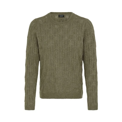 Afbeelding van Oxmo Fsinva Trui, Dames, Maat: Large, Smokey olive melange