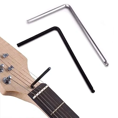 Afbeelding van 2 Stuks Gitaarsleutel, Metalen Sleutels Gereedschap 4 mm / 5 Kogelkop voor Martin Akoestische Gitaar Kogeluiteinde, Truss Rod Wrench Tool, Guitar Neck Tool