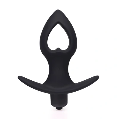 Afbeelding van Blackdoor Collection Buttplug Vibrator Anker Harten Vorm Small 8.9 cm Zwart