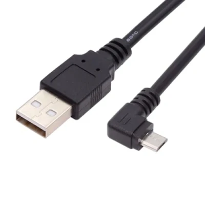 Afbeelding van chenyang USB 2.0 naar Micro 90 graden haakse datalading verlengkabel 1.5M