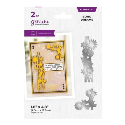 Afbeelding van Gemini Elements Scattered Corners&amp;Borders Snijmal Boho Dreams
