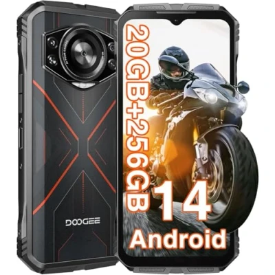 Afbeelding van DOOGEE S Cyber Rugged Smartphone zonder abonnement (2024), 10800mAh batterij / 33W simlockvrije mobiele telefoons, 20GB + 256GB, robuuste 4G, 50MP camera 16MP outdoor telefoon, Android 14