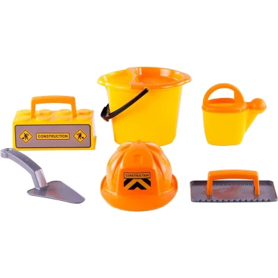 Afbeelding van Cavallino Toys Metsel Emmerset met Gereedschap en Helm, 6dlg.